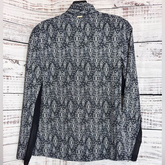Cabana Life Shirt Womens Size Small Paisley Mesh quarter Zip UPF 50 Golf Tennis - Picture 5 of 13